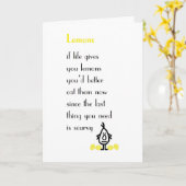 Citroenen - een grappig gedicht kaart (Gele Bloem)