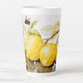 Citroenen en bijen latte mok (Voorkant)