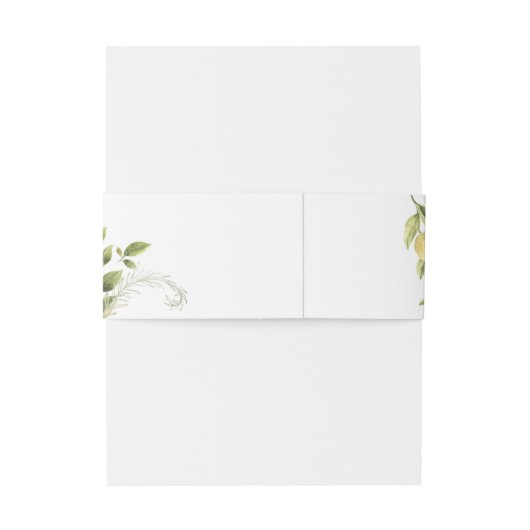 Citroenen en bladeren Monogram namen en datum Uitnodigingen Wikkel (Achterkant Voorbeeld)