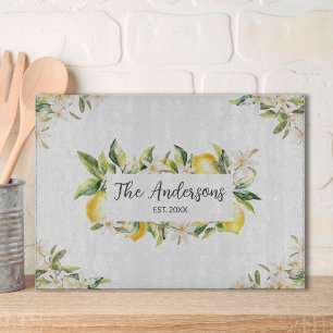 Citroenen en Bloemen Bloemisterij Familie naam Snijplank