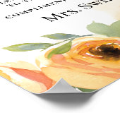 Citroenen en bloemstuk bruidsshower poster (Hoek)