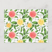 Citroenen en grapefruitwensen voor bruid en bruide uitnodiging briefkaart (Achterkant)