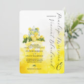 Citroenen en limonade bruiloft uitnodiging (Staand voorkant)