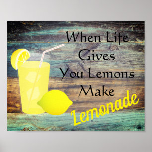 Citroenen en limonade poster
