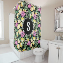 Citroenen en Tulpen Bloemenpatroon | Citrusmonogra