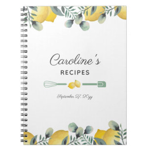 Citroenen & Eucalyptus Receptenboek Notitieboek