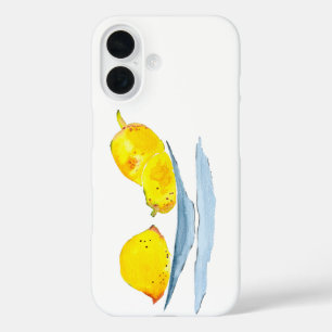 Citroenen geel waterverf kunst iPhone 16 hoesje