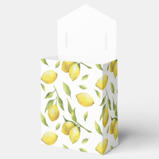 Citroenen & Groen Waterverf Cadeaubruiloft Bedankdoosjes (Geopend)