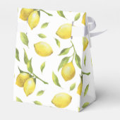 Citroenen & Groen Waterverf Cadeaubruiloft Bedankdoosjes (Achterkant)