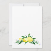 Citroenen Groene Bloesem Brunch & Mousserende Wijn Kaart (Achterkant)