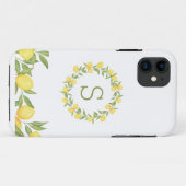 Citroenen Groene Monogram  Case-Mate iPhone Case (Achterkant (horizontaal))