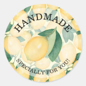 Citroenen HANDMADE voor Jou Ronde Sticker (Voorkant)