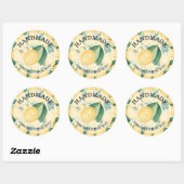 Citroenen HANDMADE voor Jou Ronde Sticker (Vel)