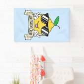 Citroenen - Kawaii Peace Hand en zonnebrillen Spandoek (Insitu)