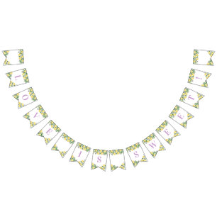 citroenen lavendel citrus bruiloft douche partij vlaggetjes