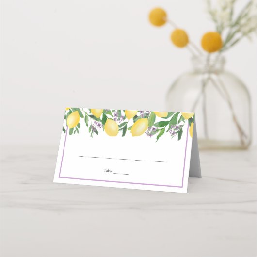 Citroenen Lavendel Gele Bruiloft Partij Plaats Kaa (Voorkant)