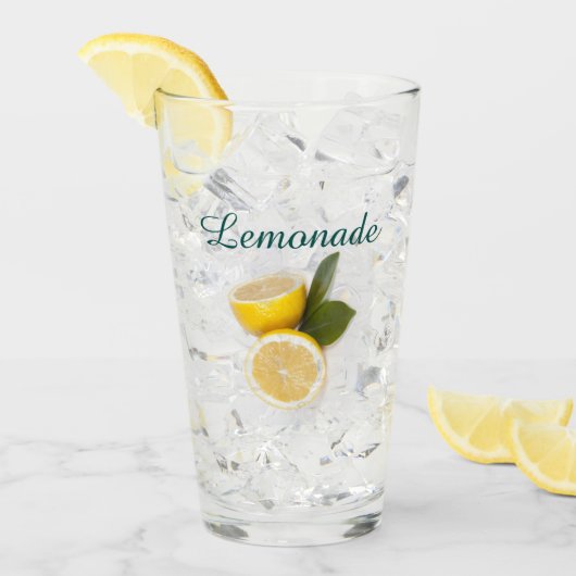 Citroenen Lemonade Recept Glas (Voorkant ijs)