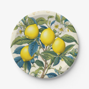 Citroenen Mediterraan Zomer Citrus Papieren Bordje