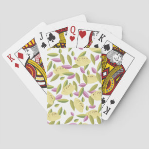 Citroenen motief in vintage stijl pokerkaarten