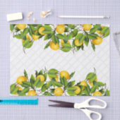 Citroenen op Trellis Tissuepapier (Craft)