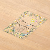 Citroenen Pauw Cocktail Pensioen Acryl Uitnodigingen (Laagn)