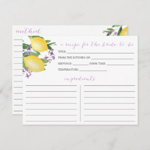Citroenen Purple Flowers Vrijgezellenfeest Recept  Kaart