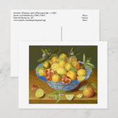 Citroenen, Sinaasappels en Pomegranaat Briefkaart (Voorkant / Achterkant)