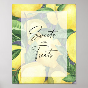Citroenen - snoepjes en lekkernijen baby shower po poster