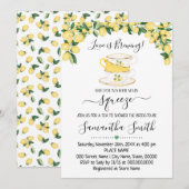 Citroenen thee bruids douche uitnodiging (Voorkant / Achterkant)