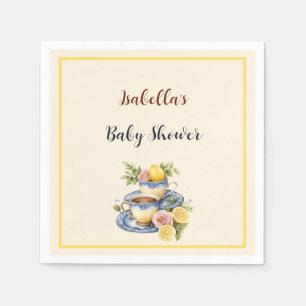 Citroenen Theekopje Baby Shower Papieren Servetten
