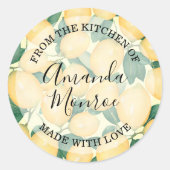 Citroenen UIT DE KEUKEN Ronde Sticker (Voorkant)