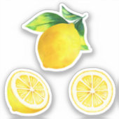 Citroenen Waterverf Citrus Sticker (Voorkant)
