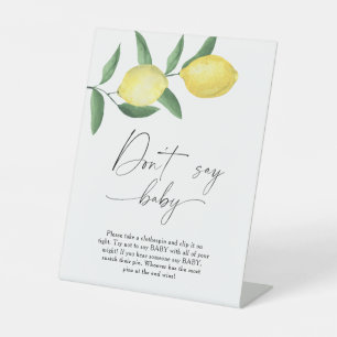 Citroenen - zeg geen baby Poster Reclamebord Met Voetstuk