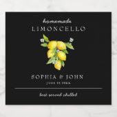  citroenen zelfgemaakte fles likeurfles etiket (Enkel label)