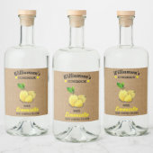 Citroenen zelfgemaakte Limoncello rustieke jute Likeurfles Etiket (Flessen)