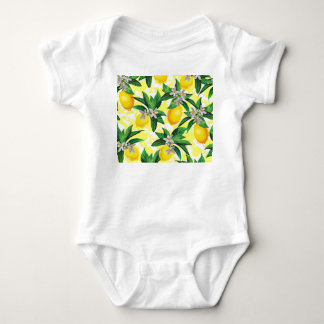 Citroenfantasie: Creatief bloemenpatroon Romper