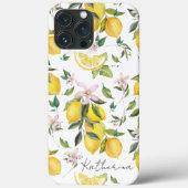 Citroenfruit en bladeren Pattern Waterverf Case-Mate iPhone Case (Achterkant)
