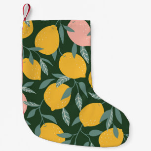 citroenfruit naadloos patroon kleine kerstsok