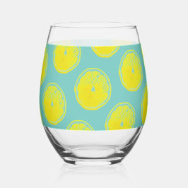 Citroengeel Blauwgroen Groen Liefde 4Annie Wijnglas Zonder Voet