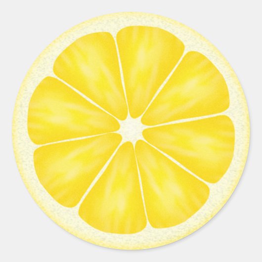 Citroengeel Citrusfruit Ronde Sticker (Voorkant)