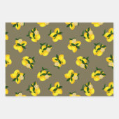 Citroengeel Gingham Inpakpapier Vel (Voorkant)