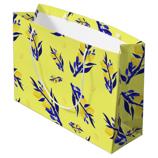 Citroengeel Groot Cadeauzakje (Achterkant Gekanteld)
