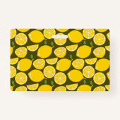 Citroengeel Modern Fun Schattige Badge (Achterkant)