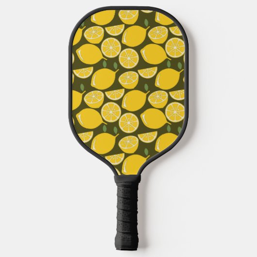 Citroengeel Modern Fun Schattige Pickleball Paddle (Achterkant)