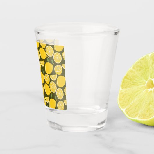 Citroengeel Modern Fun Schattige Shot Glas (Rechts)