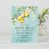 Citroengele bruidsborrel brunch kaart (Staand voorkant)