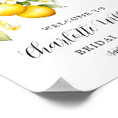 Citroengele Bruiloftsborrel Brunch Welkom 8x10 Poster (Hoek)