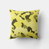 Citroengele camo; camouflage kussen (Achterkant)