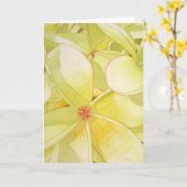Citroengele Frangipani Kaart (Gele Bloem)