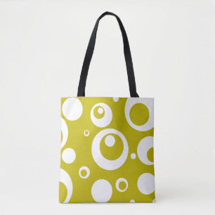 Citroengele groene Bubble Dot Circle Tas Tote